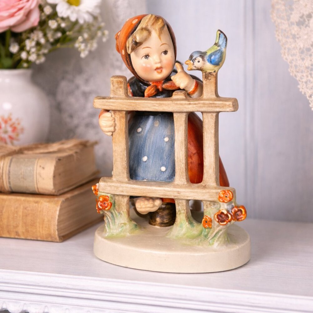 Vintage Hummel Figurine with Flaw, Larger Signs of Spring  #203 TMK4 Goebel